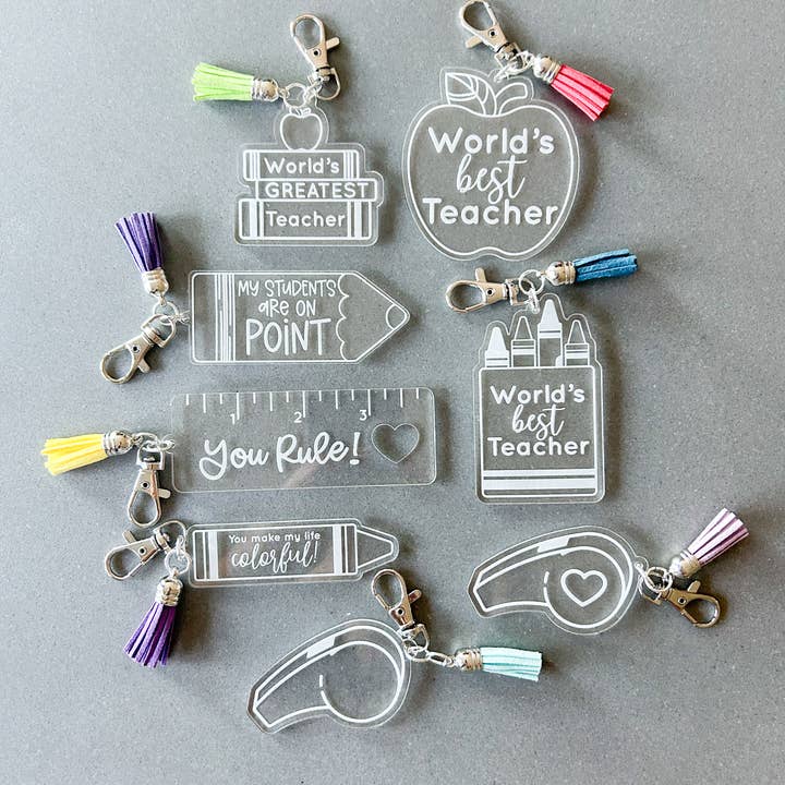 BB’s Shebang- Custom Gifts - Wholesale Keychain - Women's - Teacher Keychains, teacher bag tags, teacher appreciation1