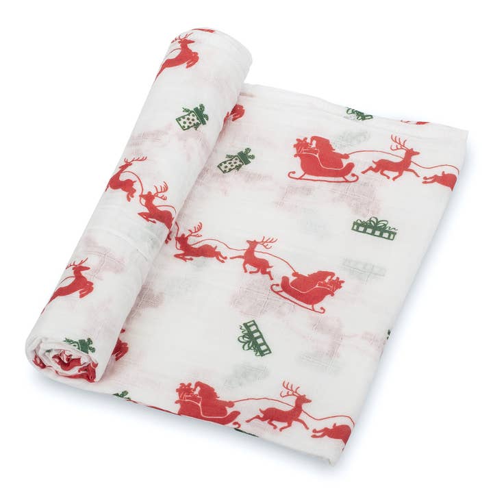 And to All A Goodnight Christmas Baby Muslin Cotton Blanket for wholesale by LollyBanks