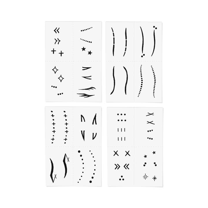 INKED by Dani - Wholesale Temporary Tattoo - Face Tats Temporary Tattoo Pack3