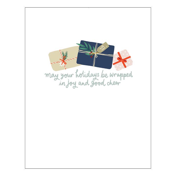 Studio Eleven Papers – wholesale Season’s Greetings card – Gift Wrapping Holiday Card1