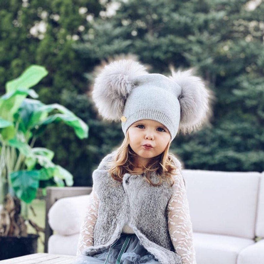 Petite Maison Kids – wholesale Beanie – Kids – Nikita Double Pom Angora Hat0