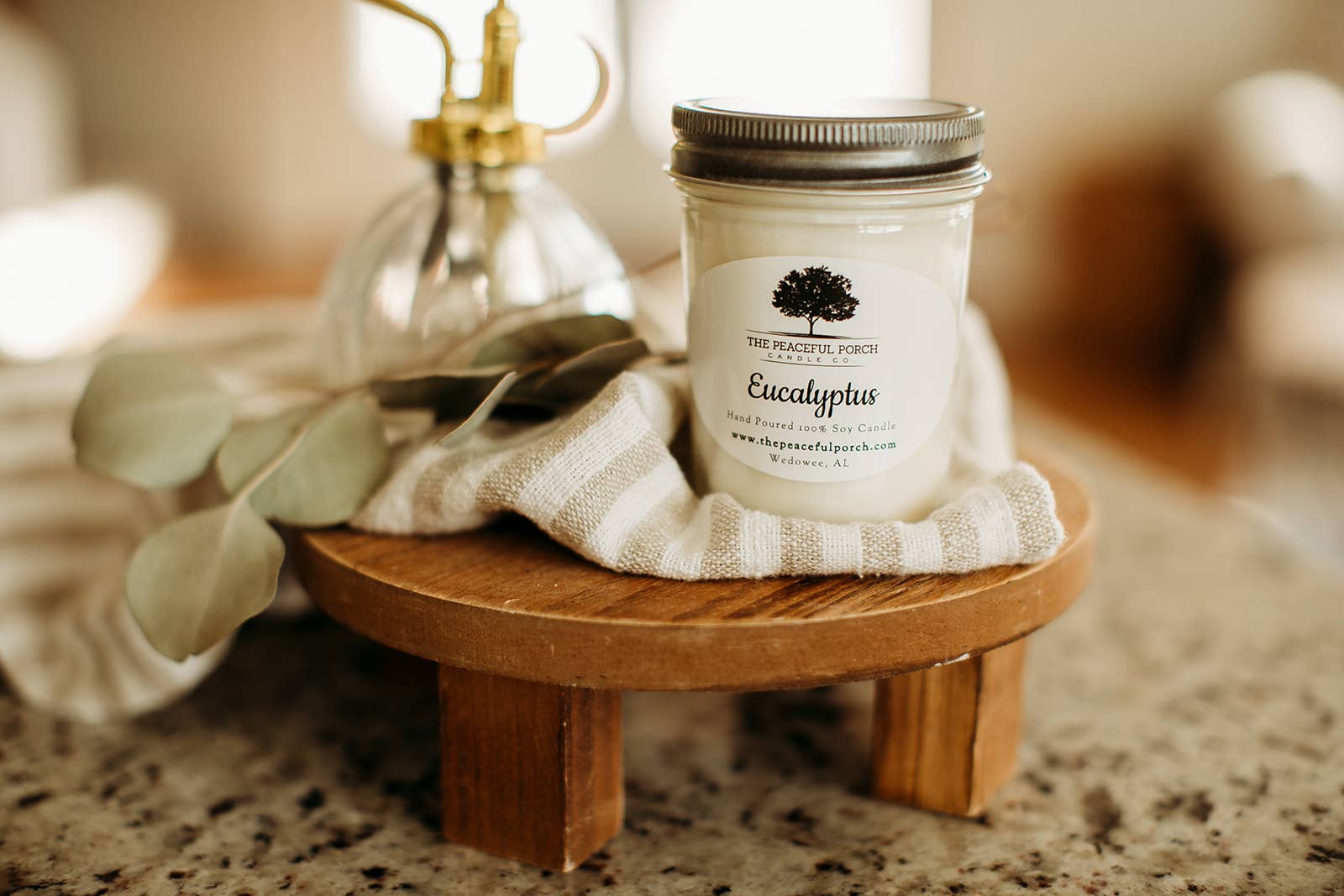 The Peaceful Porch Candle Co. , LLC - Wholesale Pot/gevulde kaars - Eucalyptus soja kaars11