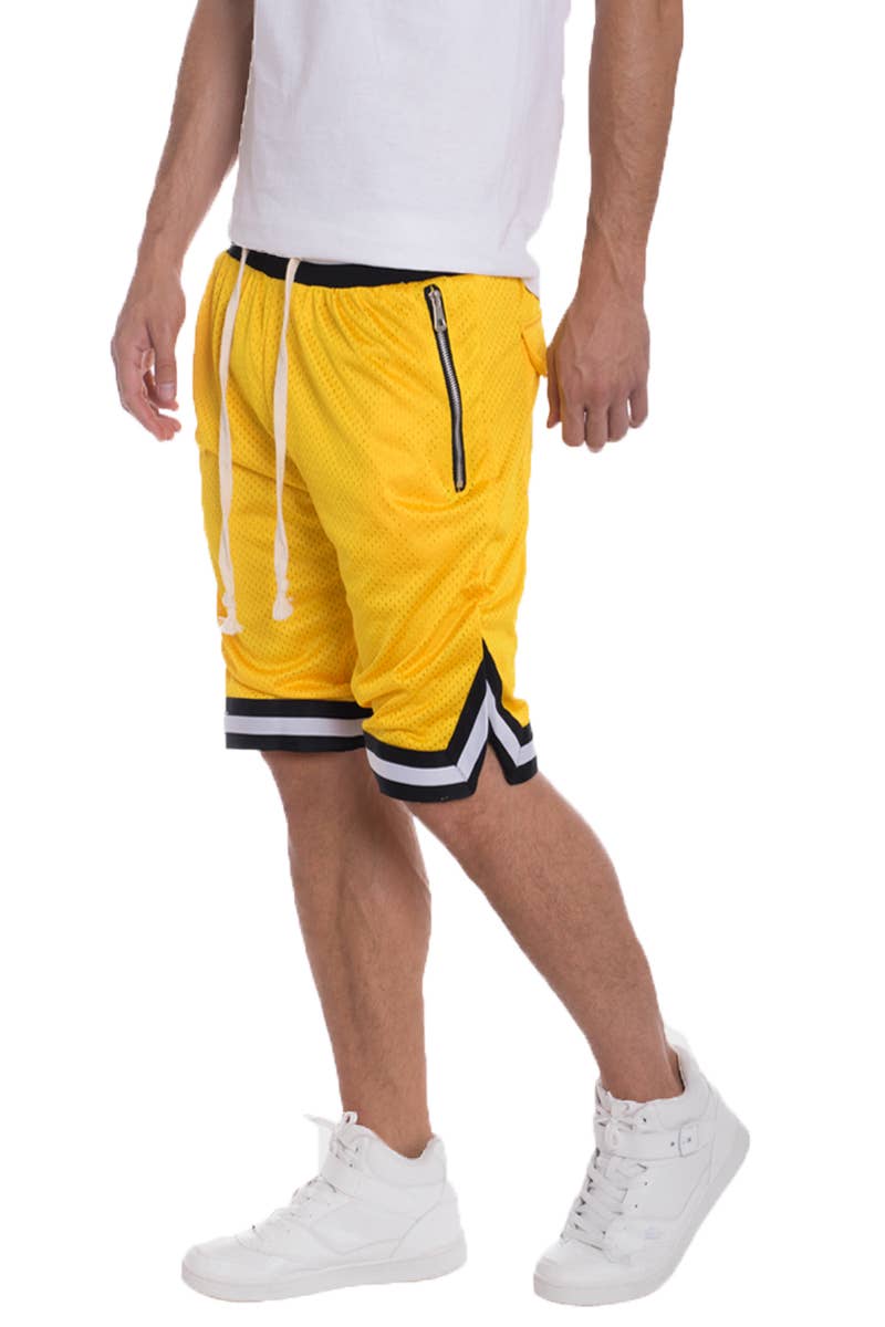 WEIV - Wholesale Athletic Shorts - Men's - Mesh Solid Striped Waist Basketball Shorts4