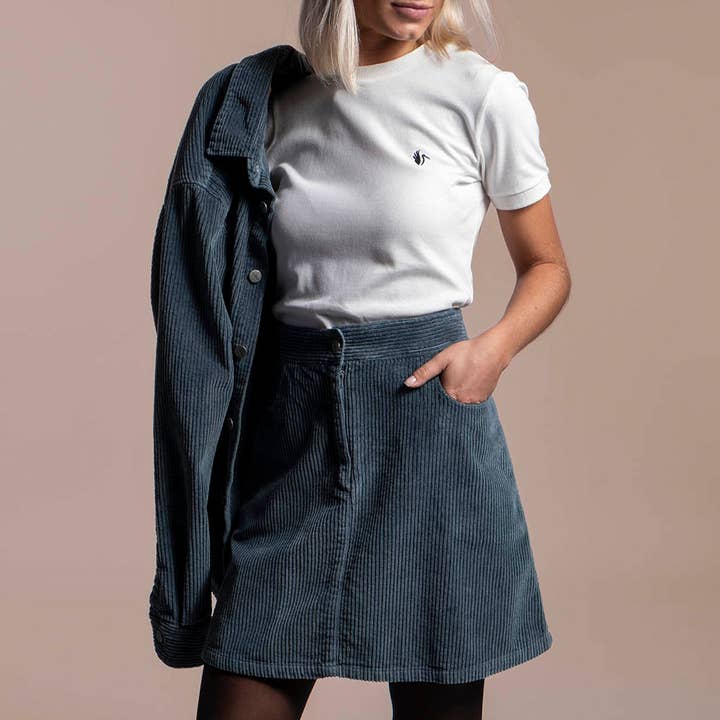 Gonna Alizé in velluto di cotone - Eucalyptus per la vendita all'ingrosso da parte di Sobo