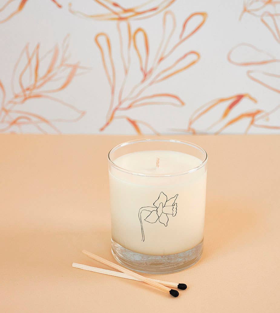 Scripted Fragrance - Wholesale Jar/Filled Candle - March Birth Flower Soy Candle4