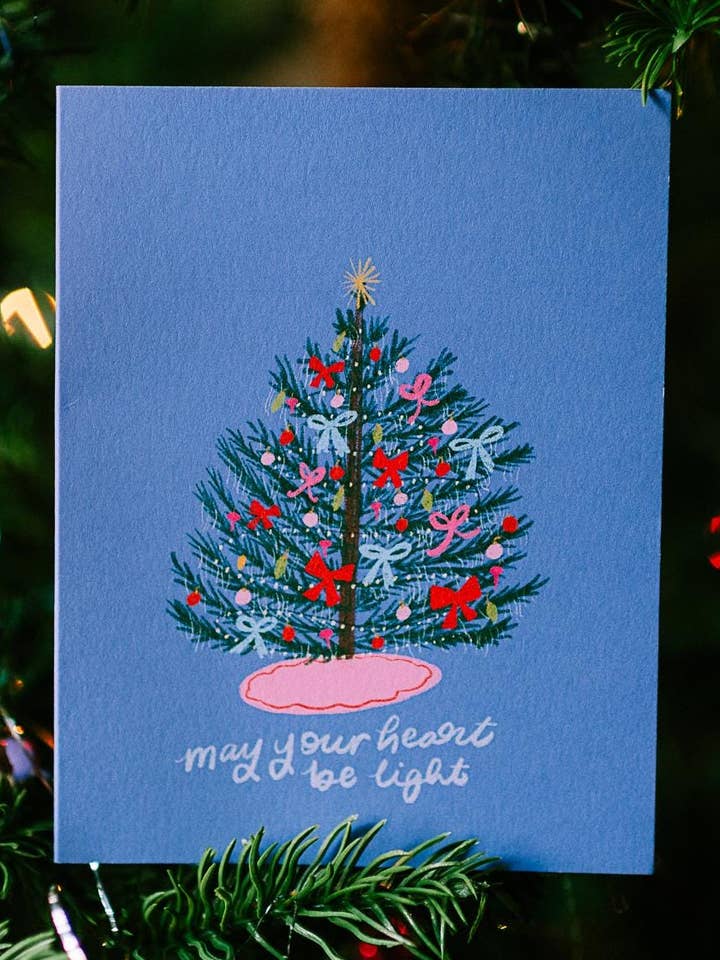 Que tu corazón esté ligero, tarjeta de Navidad para venta al por mayor de Bouquet of Joy