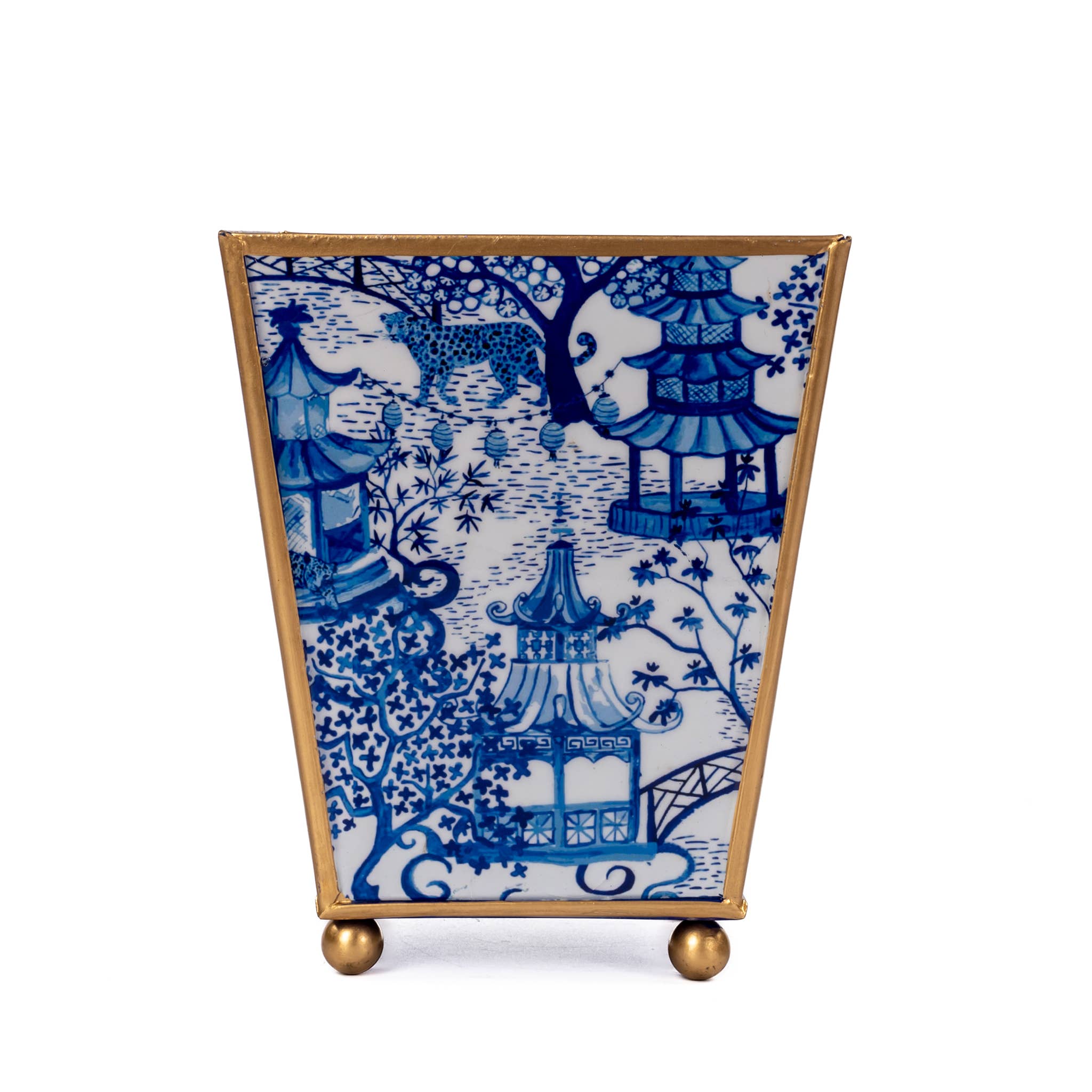 Jaye's Studio - Wholesale Plant Pot - Garden Party Enameled Square Cachepot Planter18