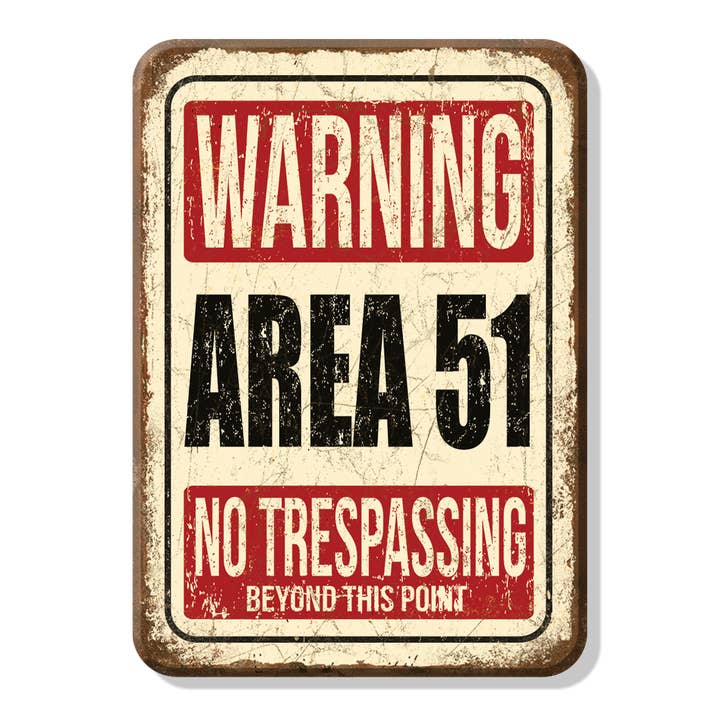 Magnet: Area 51 Metal wrapped with printed media for wholesale by Desperate Enterprises
