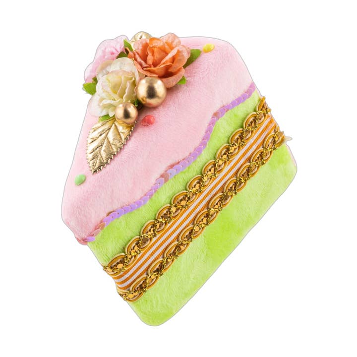 December Diamonds - Vendita all'ingrosso Decorazioni da tavolo - Fetta di torta verde da 4,5 pollici0