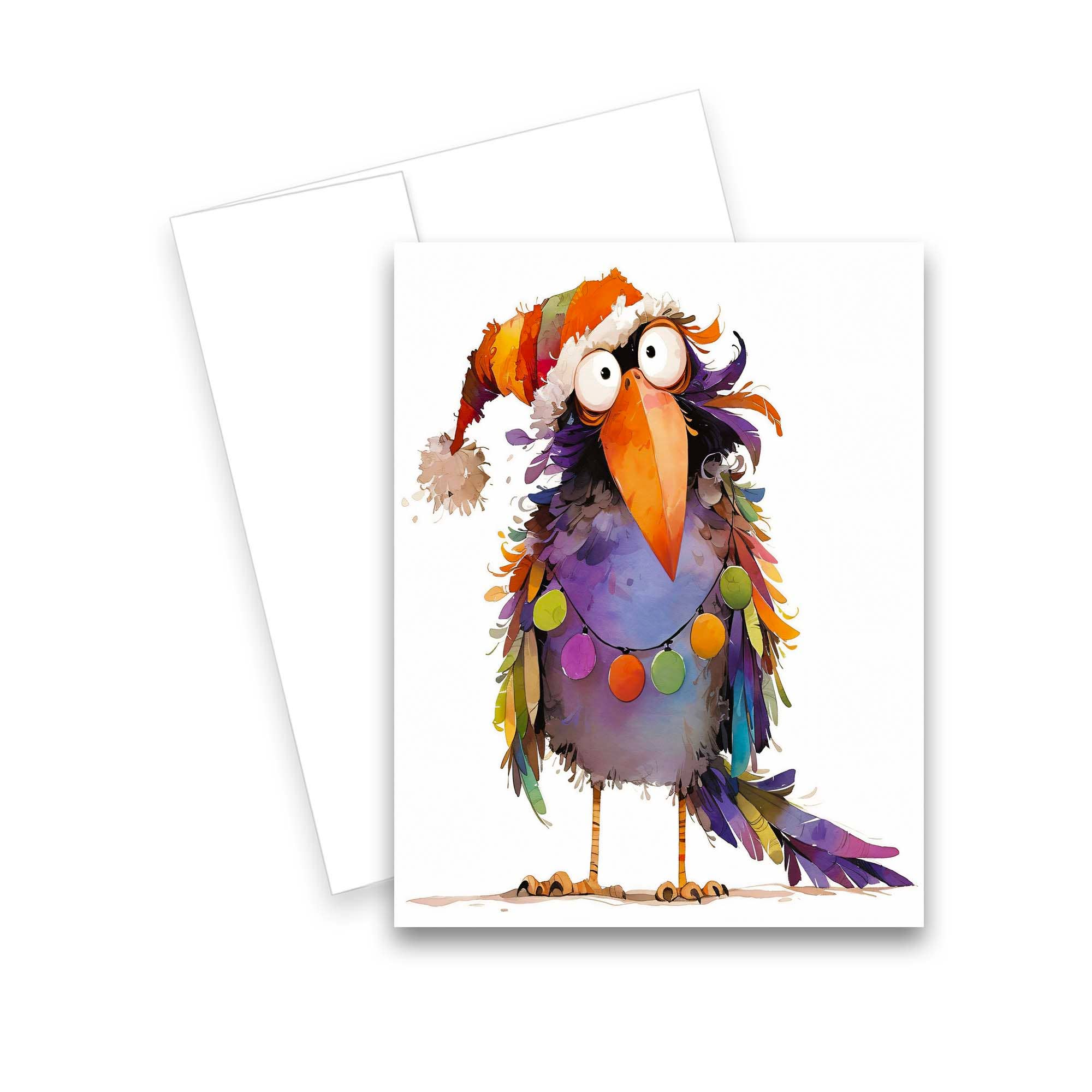 Aria Rae - Wholesale Christmas Card - Assorted Christmas Funny Bird Note Cards, Set of 63