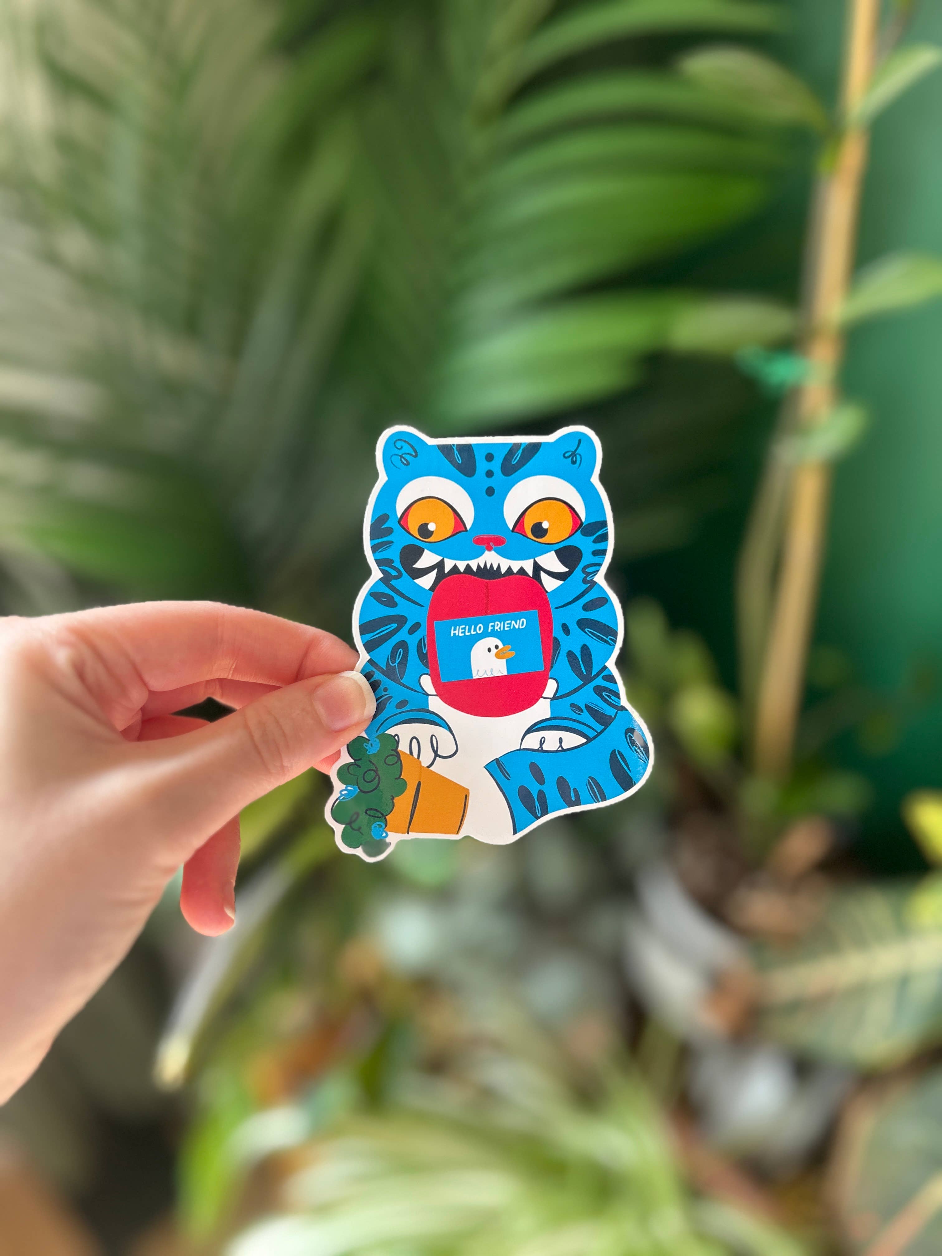 Jess Bright Design – wholesale Sticker – Derpy Tiger Sticker | kpop demon hunter fan, cute tiger1