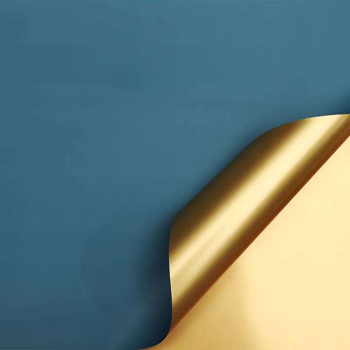 Elegant Design Supply – Engroshandel Indpakningspapir – Dobbeltsidet guld vandtæt blomsterindpakningspapir (20 ark/taske)4