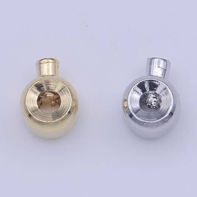 12 Pieces Gold Filled Jewelry Bead Connector Link Crimp Supply Making in Gold & Silver | B-608 B-611 for wholesale by Aim Eternal