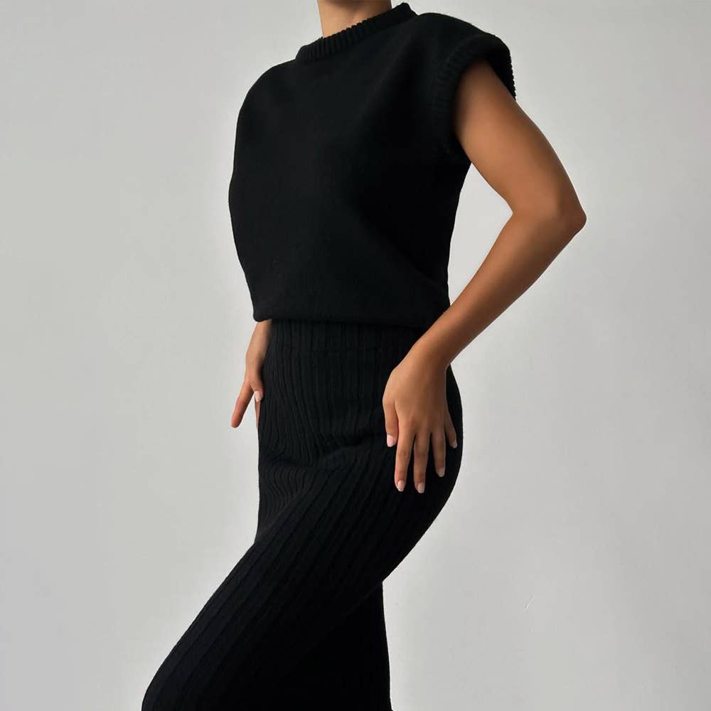 Lily Clothing - Wholesale Top & Skirt Set - Women's - SLEEVELESS JACKET AND LONG SKIRT TWO-PIECE SET9