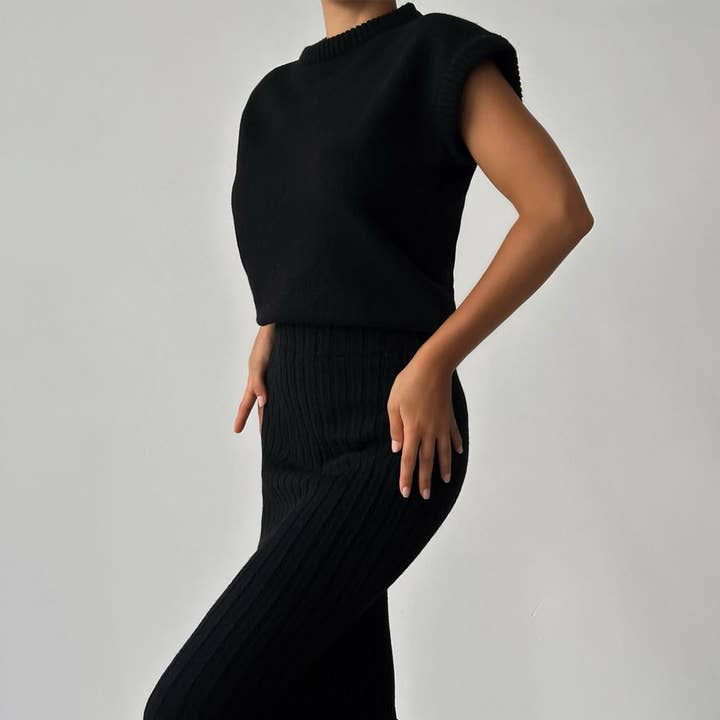 Lily Clothing - Wholesale Top & Skirt Set - Women's - SLEEVELESS JACKET AND LONG SKIRT TWO-PIECE SET9