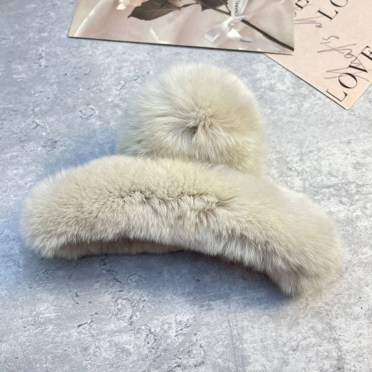 ACCITY - Wholesale Hair Clip - Women's - Rex Rabbit Fur Claws - Elegant Mixed Color Clips_CWASC159174
