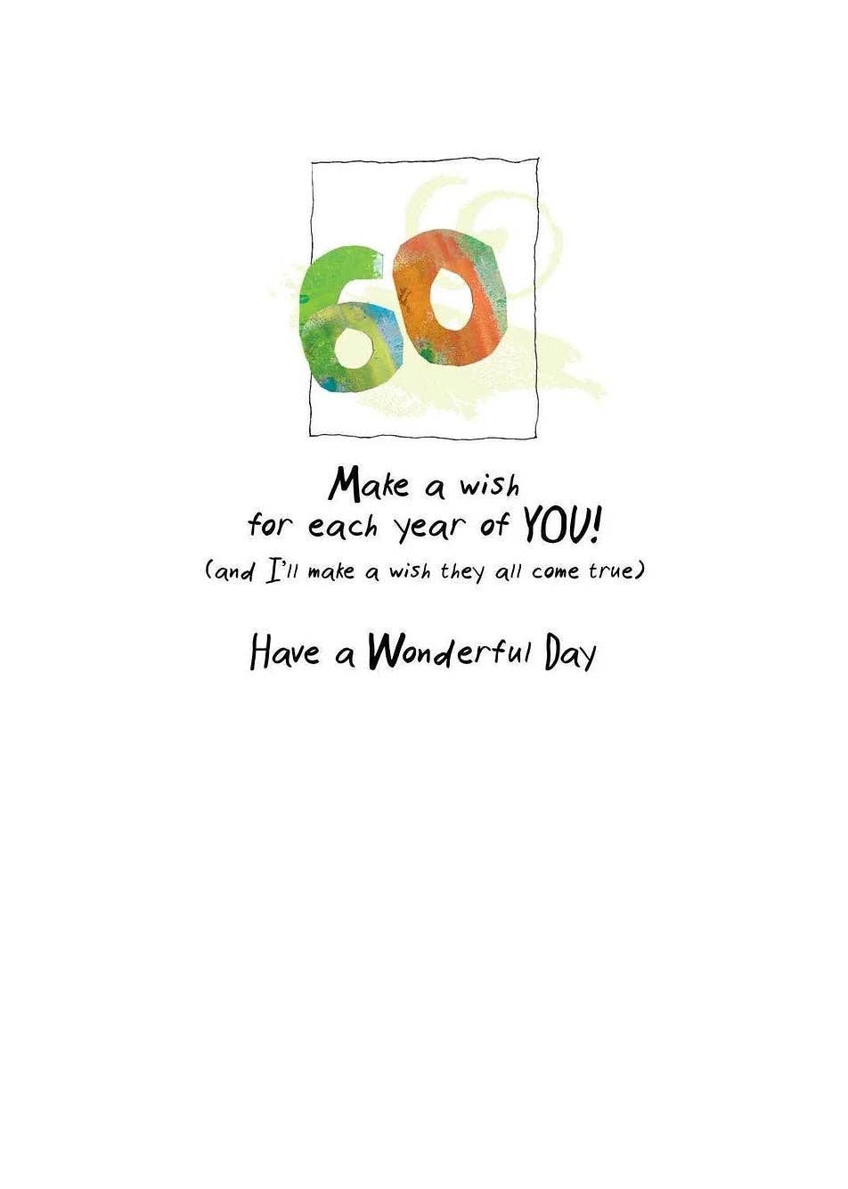 Shade Tree Greetings - Wholesale Birthday Card - AFH266 60th Birthday Card1