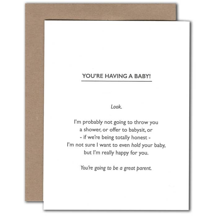 Power and Light Press - Wholesale Baby Card - Baby Honesty