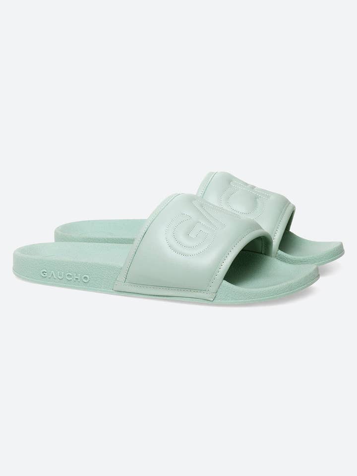 Men's Gaucho Slide Sandal in Jade for wholesale by Gaucho Buenos Aires