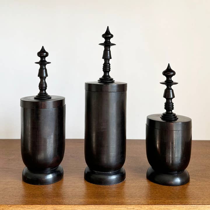 Gefäß aus Ebenholz - Kampar Range für den Großhandel von OUTPOST ORIGINAL