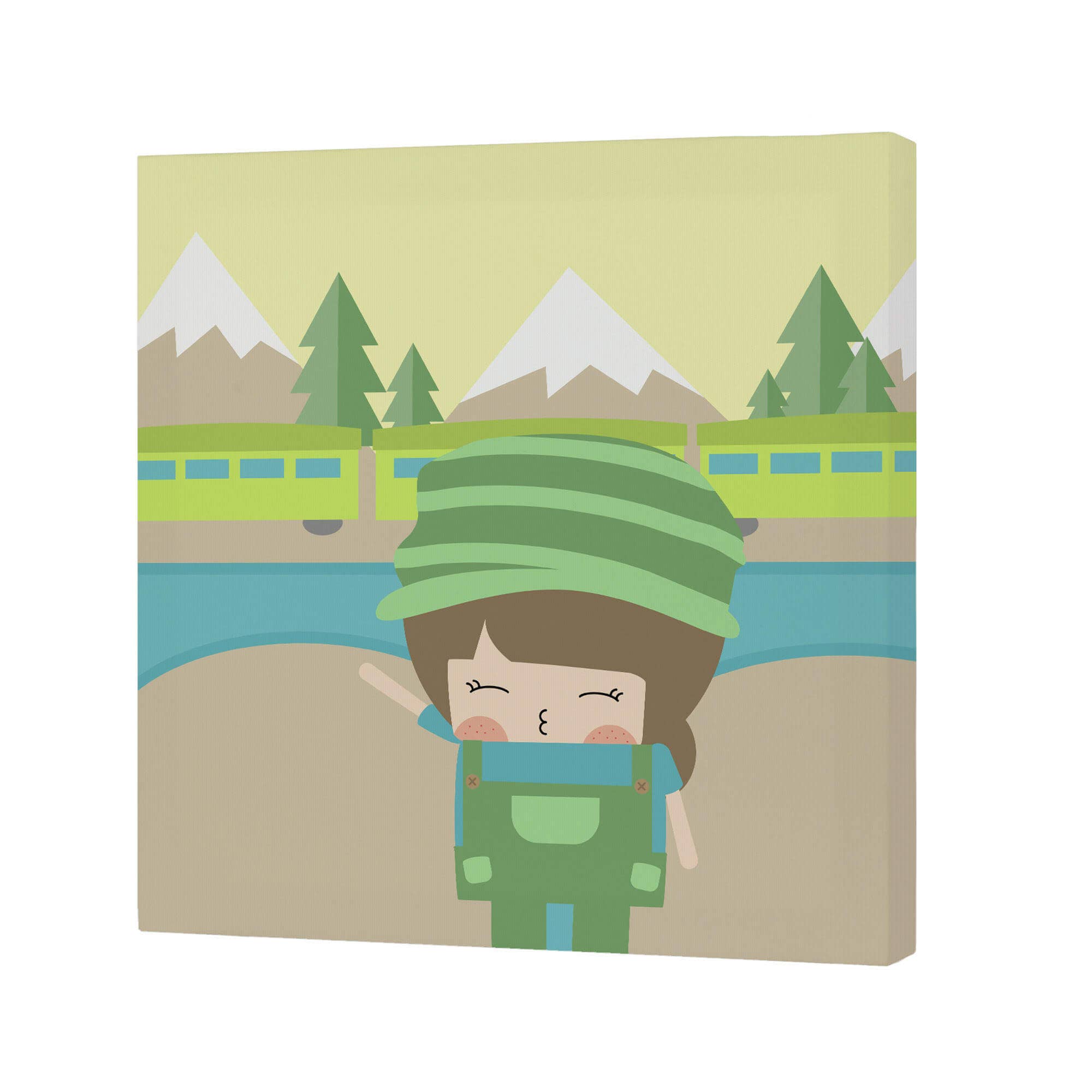 Happyfriday - Wholesale Art Print - Train Canvas 27x27 (B) cm0