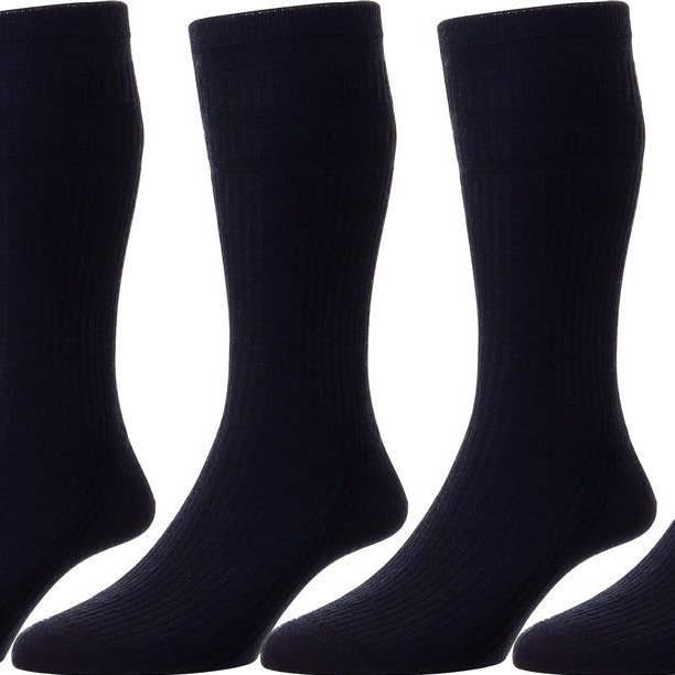 HJ Men's Softop Cotton Rich Socks 7 Pairs Pack Size 4 - 15 for wholesale by Brooklyn Big & Tall