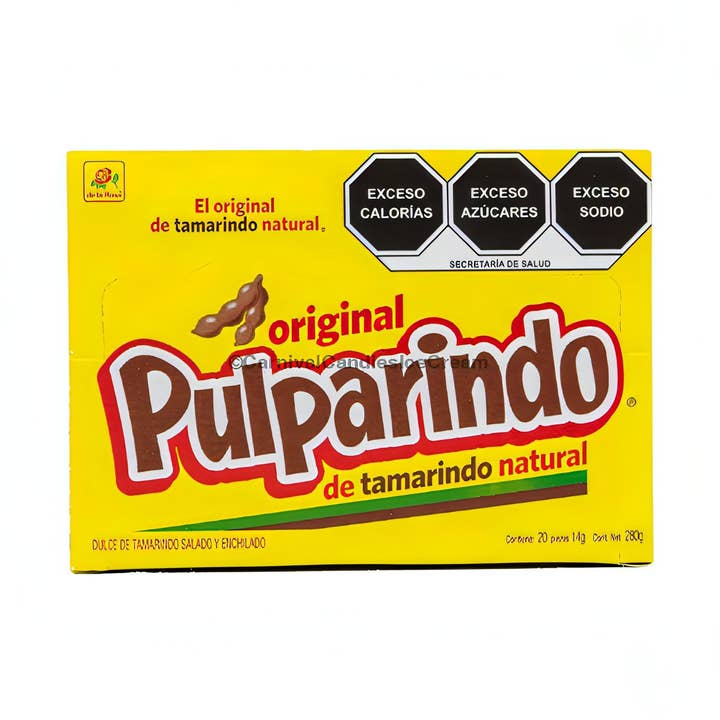 De La Rosa Pulparindo Original Mexican Candy (20 Count) for wholesale by Carnival Candies & Ice Cream Inc.