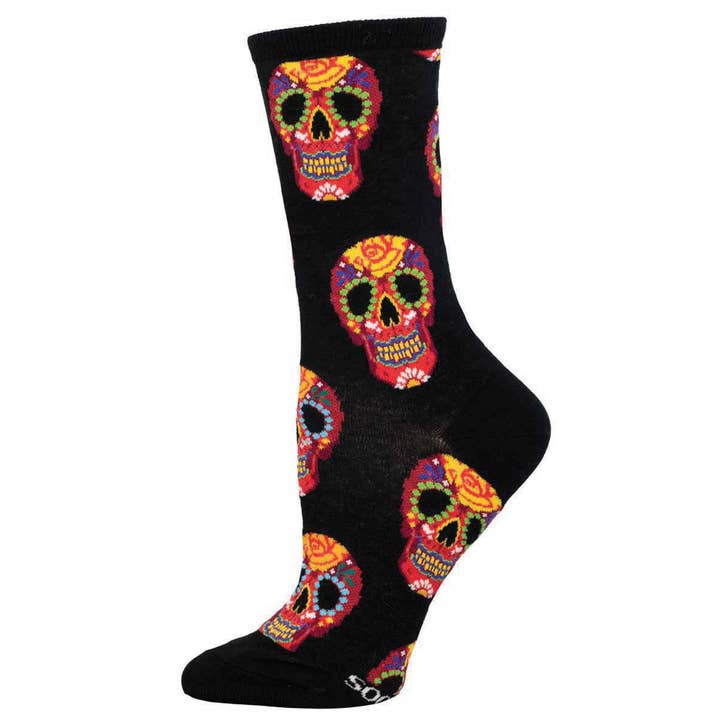 Totenkopf von Dia De Los Muertos, 6 Stück für den Großhandel von Socksmith Europe