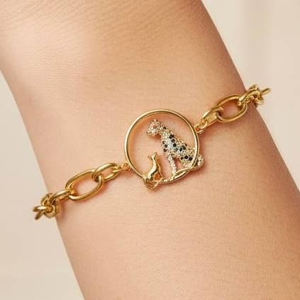 Noor Armband aus vergoldetem Messing mit Schlangenkette für den Großhandel von Huracan