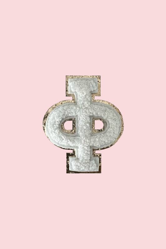 Ever Row - Vente Écusson - Lettre universitaire grecque - Blanche5