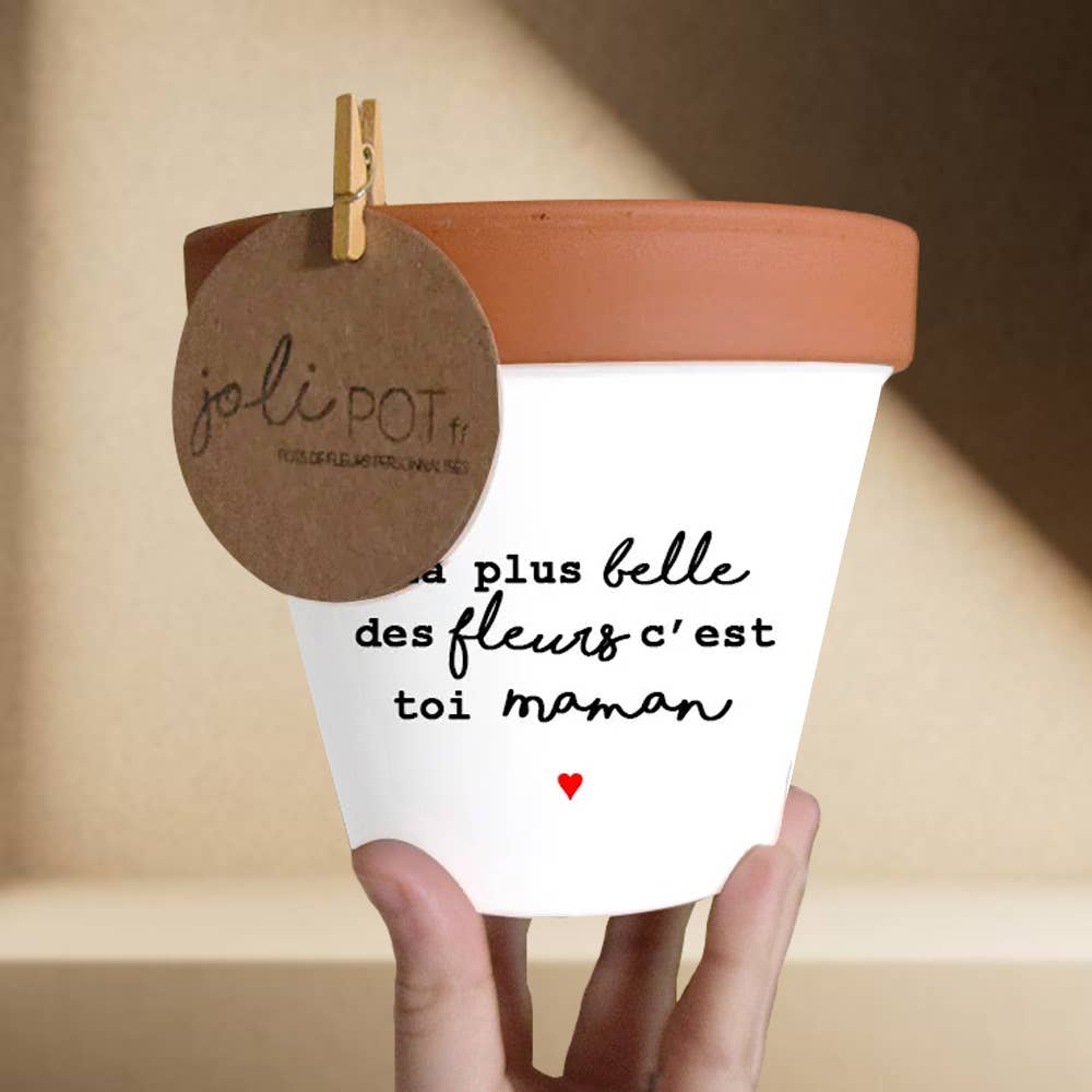 Joli Pot – Vaso de plantas por atacado – Vaso de flores “Os mais belos [...] Mom ♥ “| Dia da Mãe1