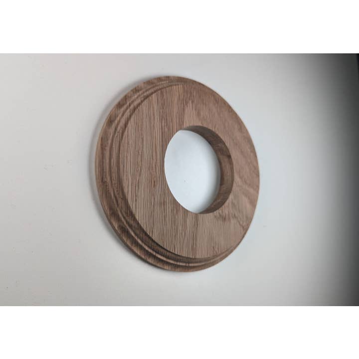 Wild Woodworker - Wholesale Plaque - Customizable White Oak Clock Insert Fitup Blank - Handmade, Versatile & Timeless