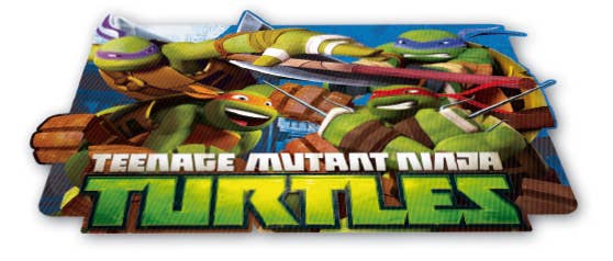 Joy Toy - Vendita all'ingrosso Tovagliette - TURTLES TOVAGLIETTA SEGNAPOSTO DA TAVOLA LENTICOLARE 41X32 C0