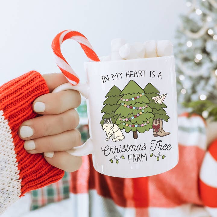 Christmas Tree Farm Holiday Era Mug for wholesale by CrescentCatCo
