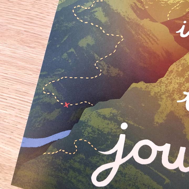 Lucy Scott Illustration - Wholesale Art Print - Joy is in the Journey Print, Self Care Illustrated Wall Art2