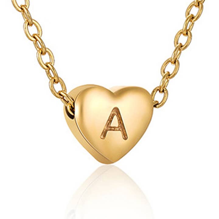 HEART ALPHABET INITIALS PENDANT NECKLACE_CWAJE220 for wholesale by ACCITY
