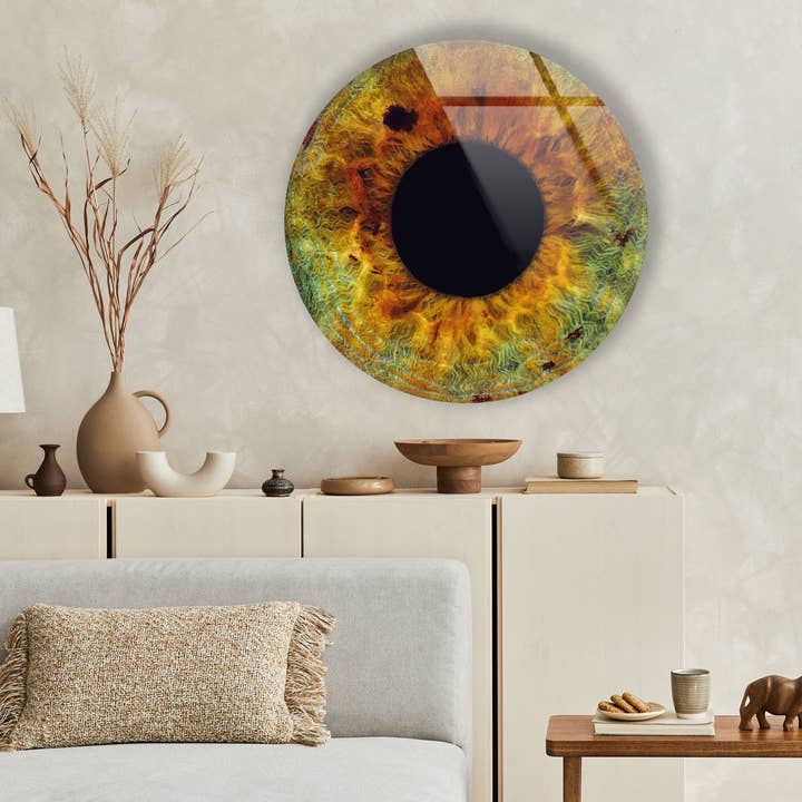 MyPhotostation - Vendita all'ingrosso Decorazione da parete 3D - Arte da parete in vetro temperato Eye Round6