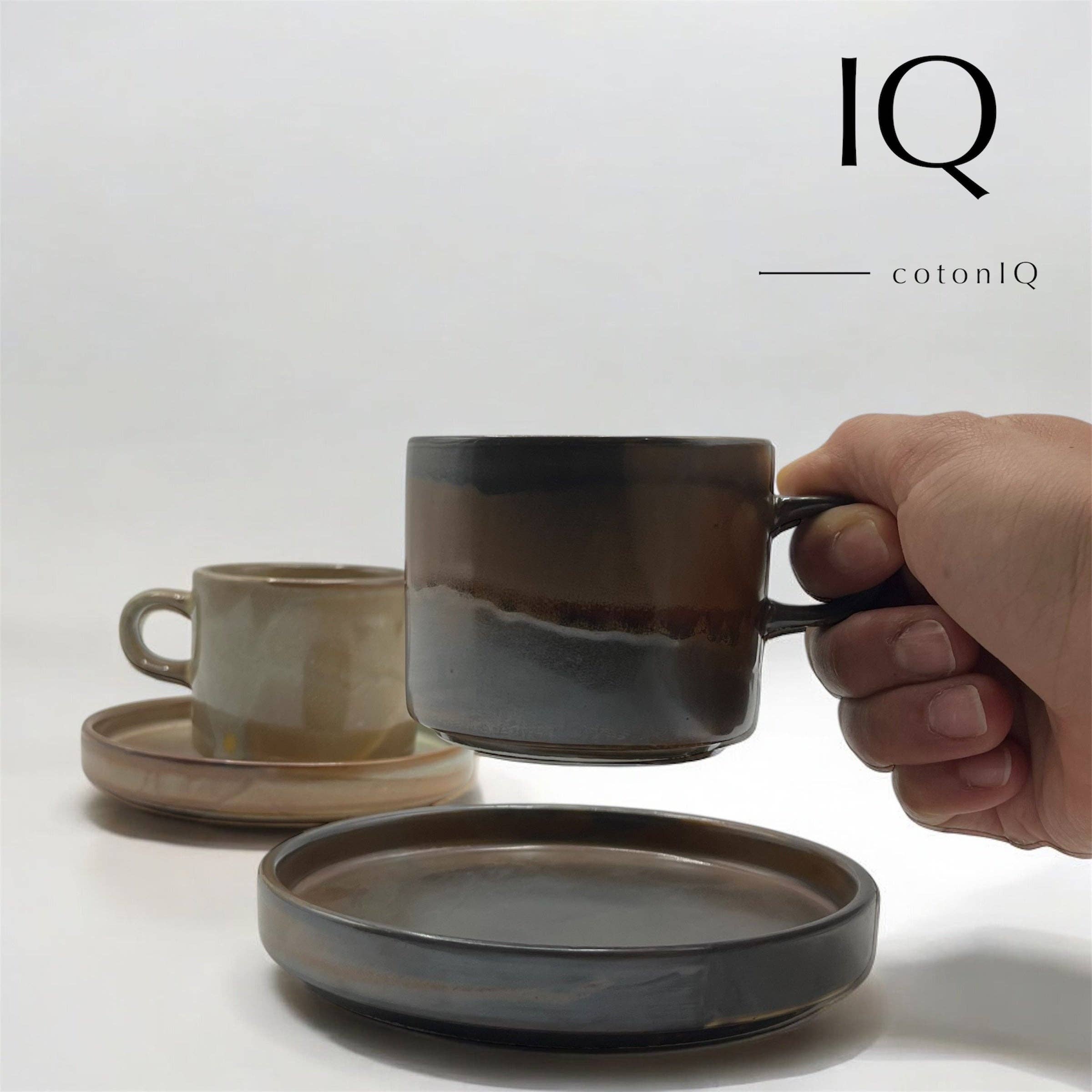 cotonIQ - Wholesale Coffee Mug - Ceramic Mug Set – Cream and Sand Tones – 220 ml2