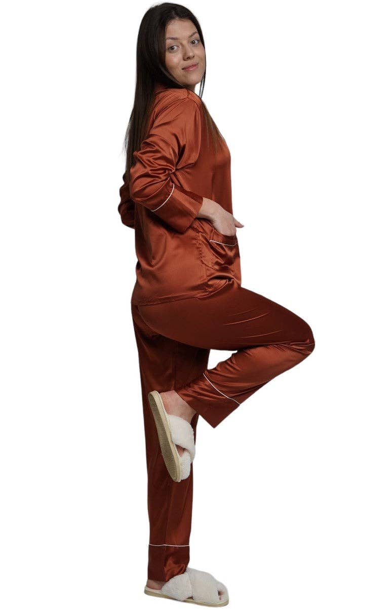 Taniri – wholesale Sleepwear set – Women's – ASHLEY LONG MATTE SATIN  PAJAMAS6