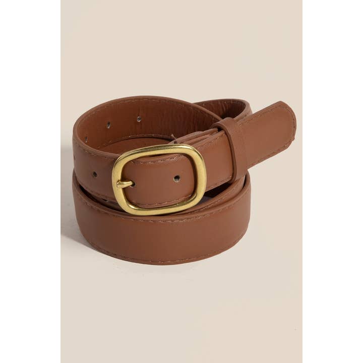 Anarchy Street – Cinto - Mulher por atacado – Cinto de Pele Vegan com Fivela Oval Metálica5