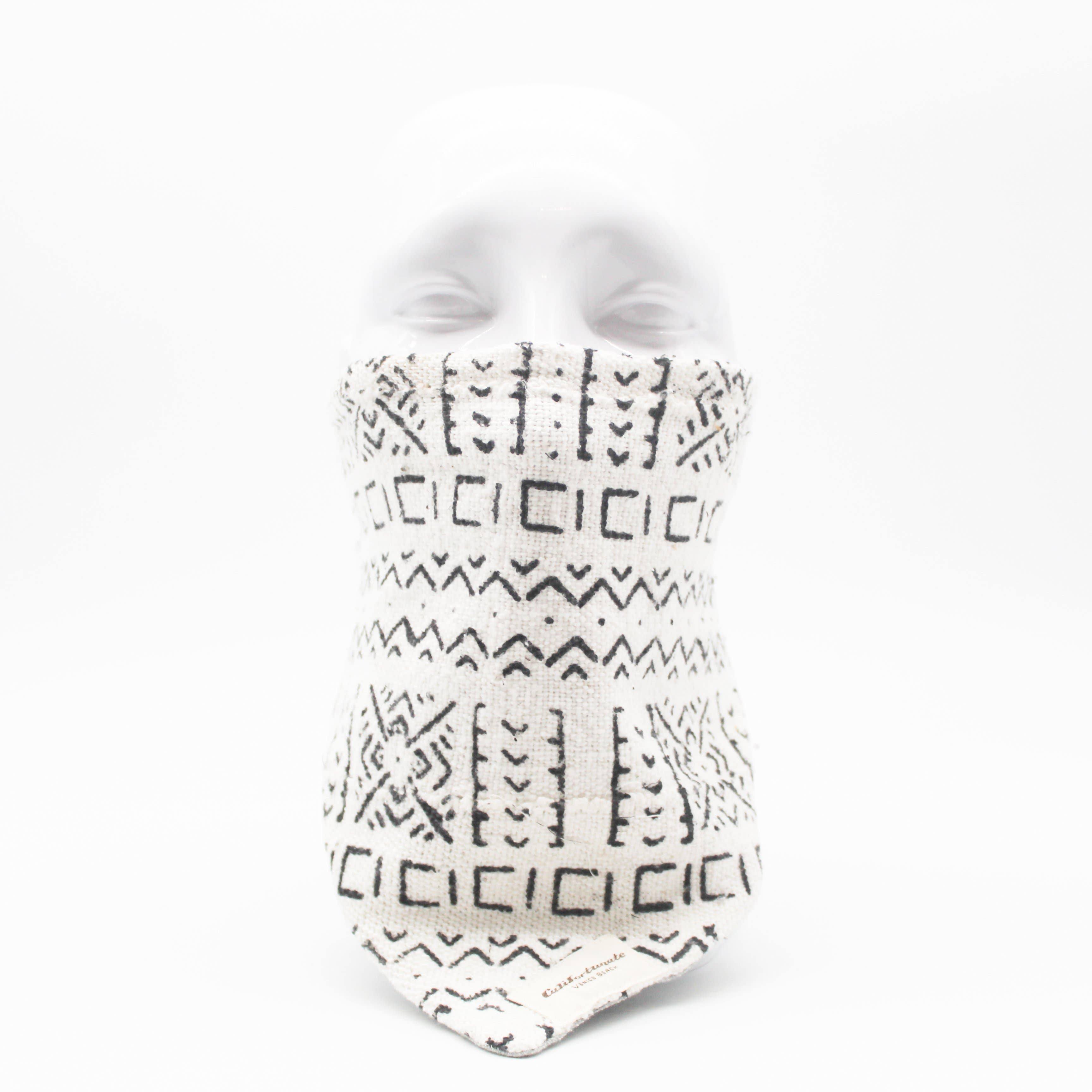 Maskdanna by Califortunate - Wholesale Protective Face Mask/Shield - MASKDANNA MUDCLOTH WHITE0