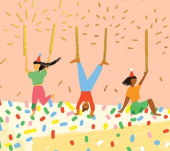 Carolyn Suzuki - Vente Cartes d'anniversaire - GÂTEAU CONFETTI - Carte d'anniversaire2