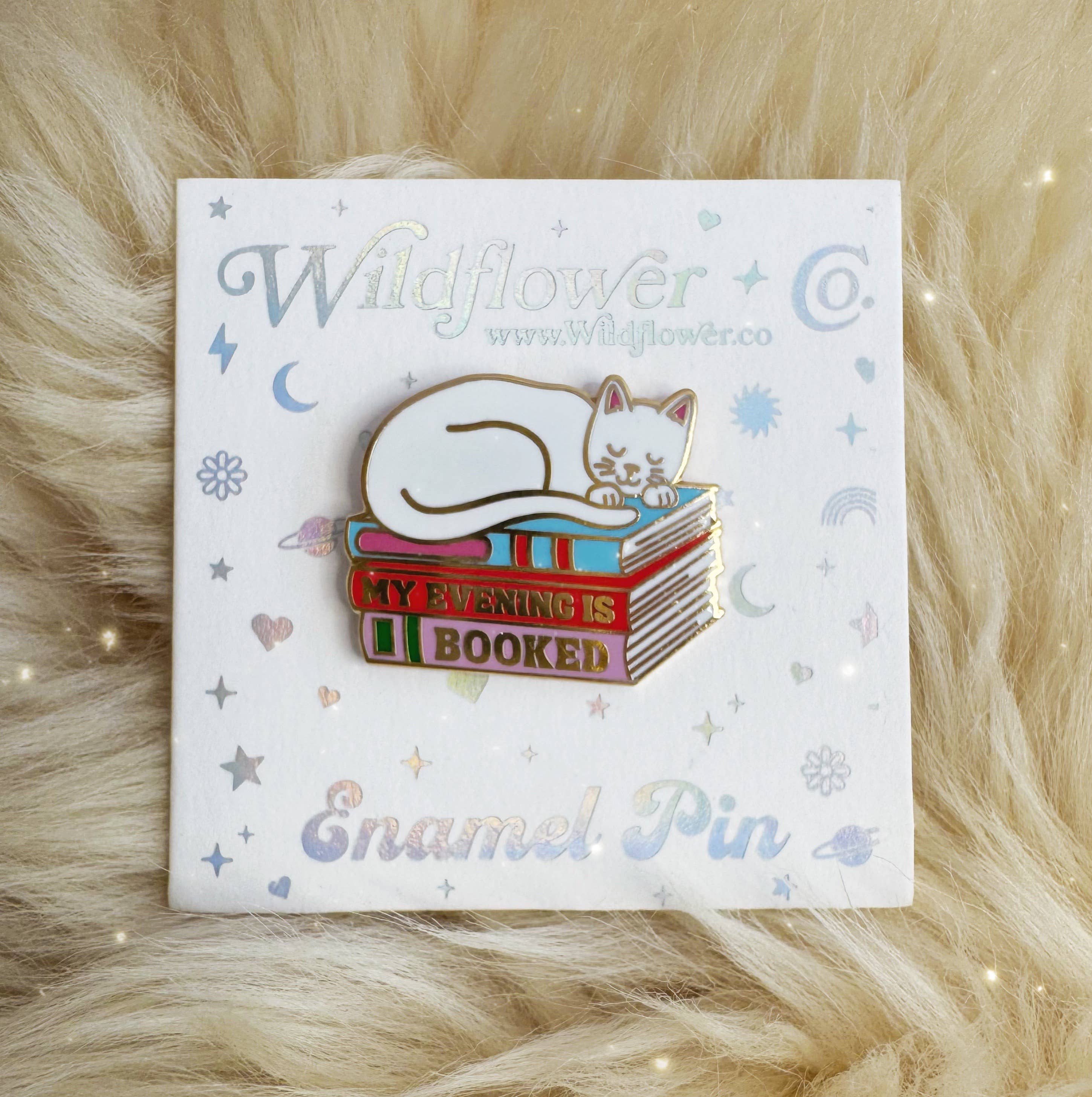 Wildflower + Co. - Wholesale Lapel Pin/Button - My Evening is Booked Enamel Pin5
