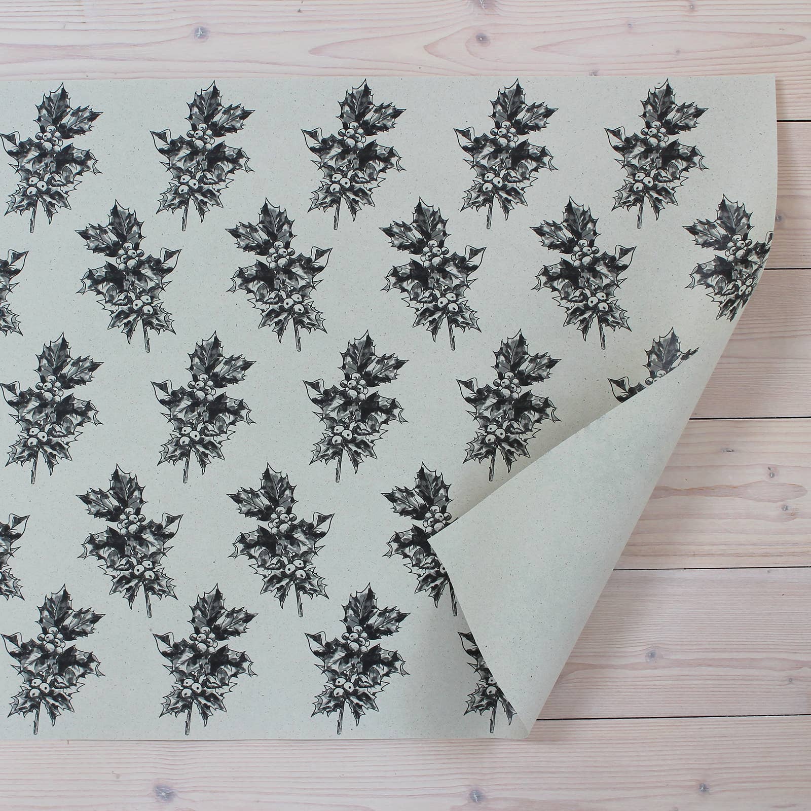 NOA Papeterie - Vente Feuille de papier cadeau - Feuille de papier cadeau en papier d'herbe, 50 x 70 cm, houx3