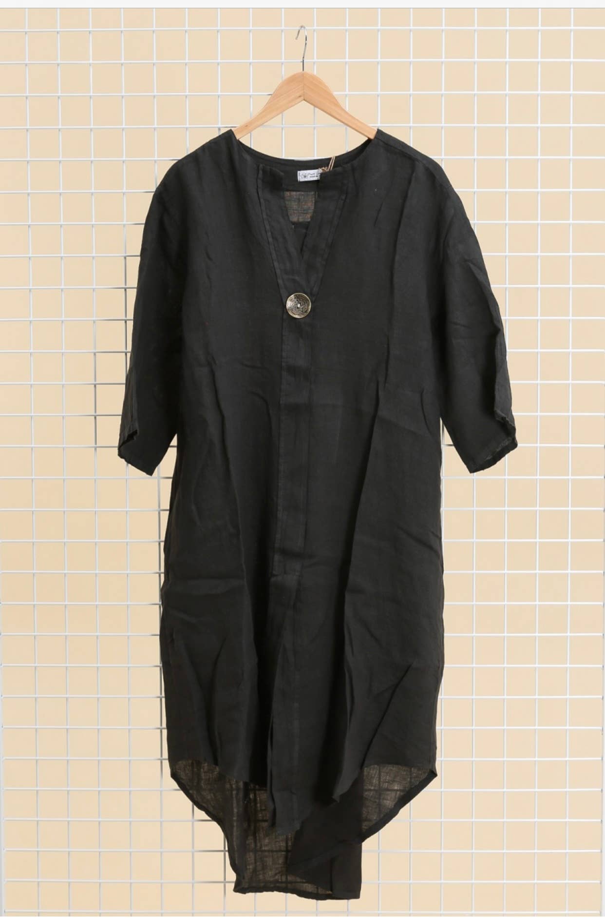 LÉA & LUC - Vente Robe – femme - Robes en 100% Lin avec un bouton REF. 55479