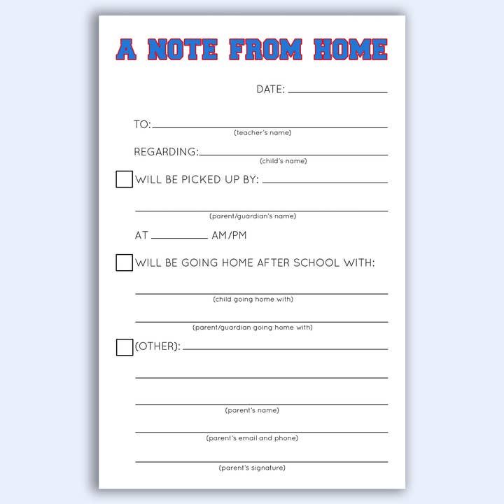 Bloc de notas para rellenar excusas de colegio universitario para venta al por mayor de The Cornerstone Studio