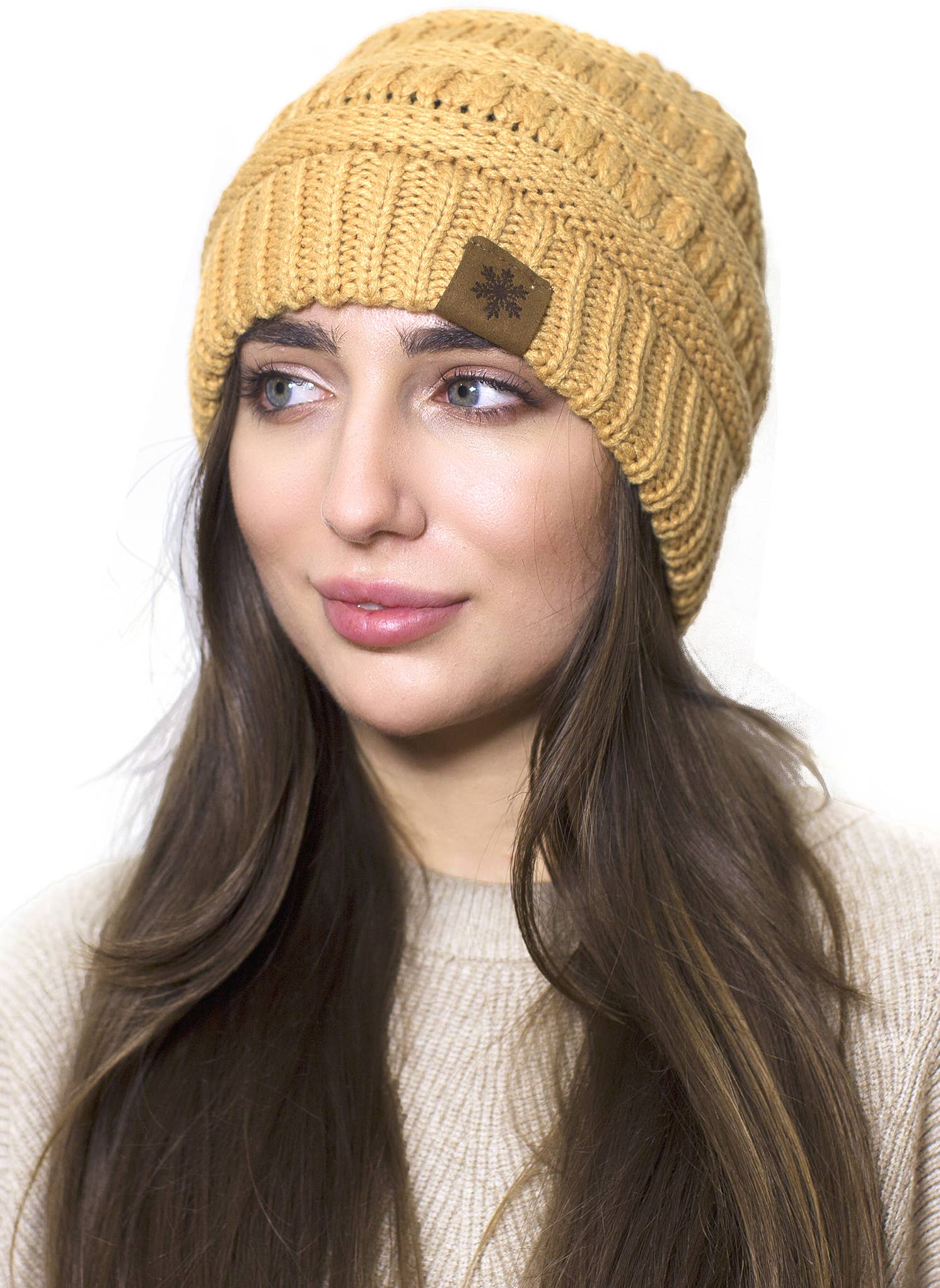 Lelaffet – wholesale Mössa - Dam – mössa vinter mössa slouchy kabel stickade hattar för kvinnor chunky8