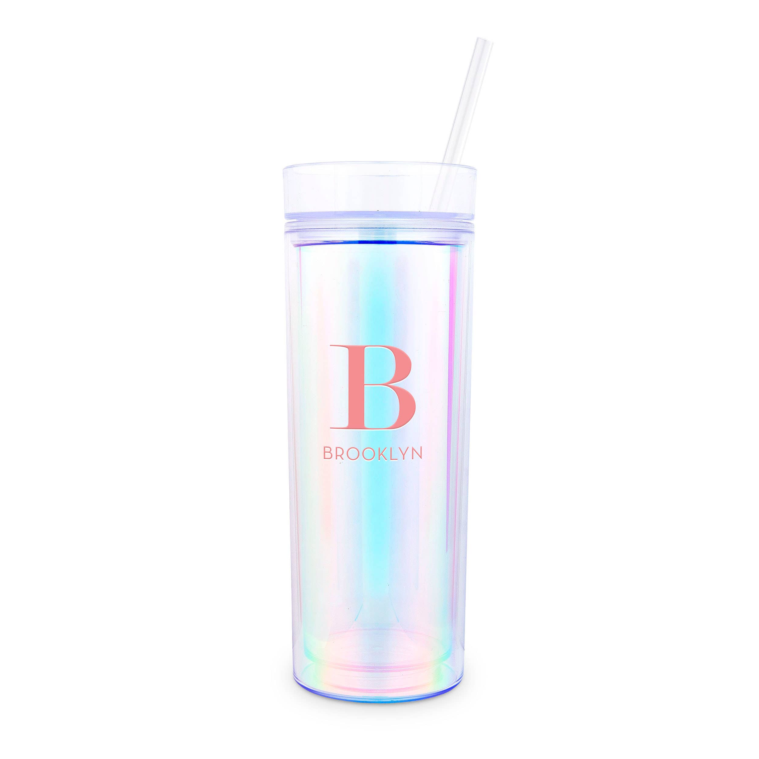 Weddingstar Inc. – wholesale Insulated mug/tumbler – 17 oz. Insulated Plastic Drink Tumbler-Modern Serif Monogram3