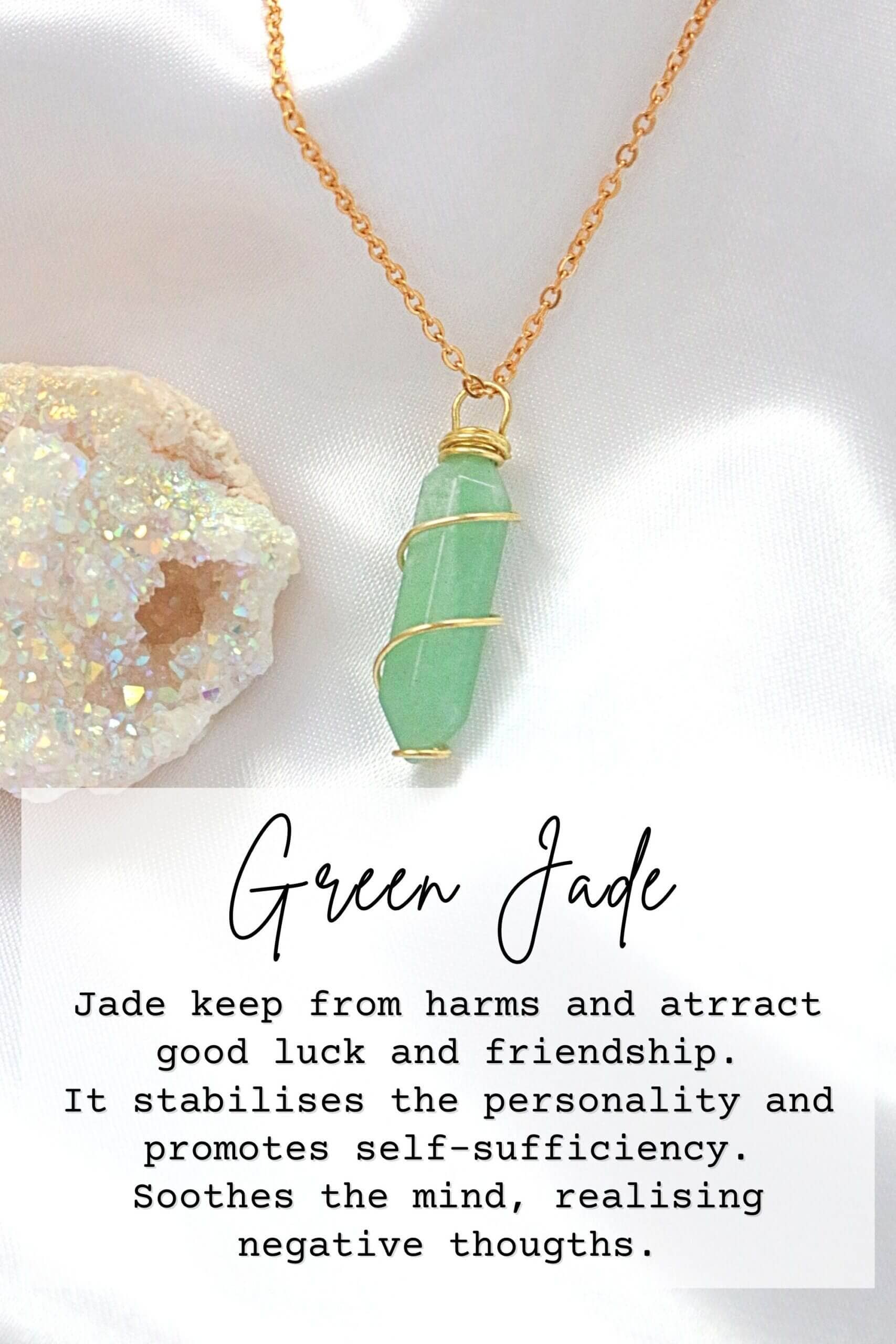 Divine Dulcet - Wholesale Pendant/Charm Necklace - Double-ended Natural Crystals 18 Karats Hand Wired Necklaces5