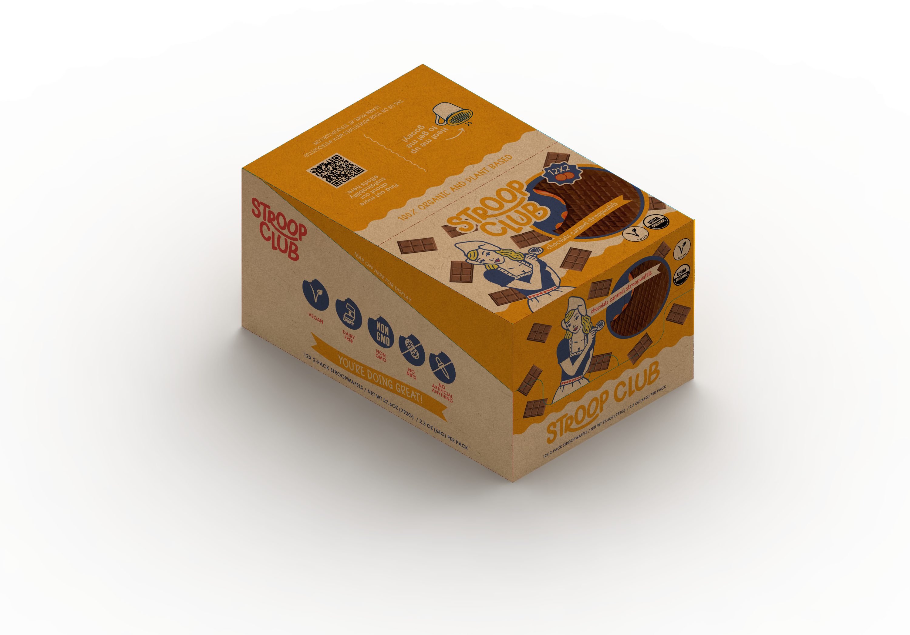 The Stroop Club (UK) – wholesale Biscuit – Chocolate Caramel Organic & Plant-based  Stroopwafel 2-pack3